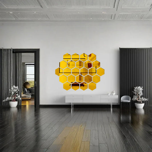 Acrylic Hexagon Wall Decor Mirror